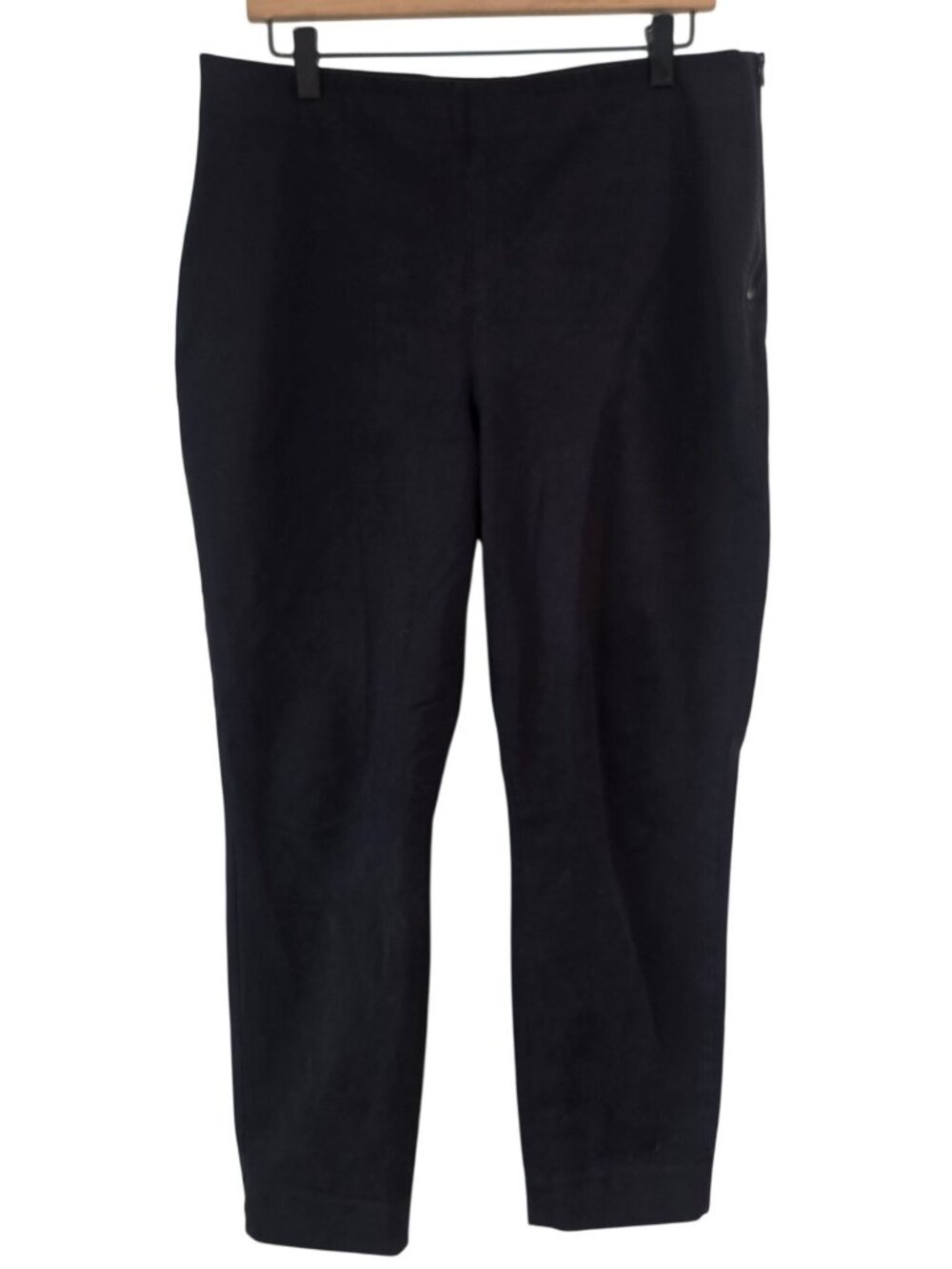 Everlane Flat Front Black Stretch Pull-On Trousers Pants Women's 14